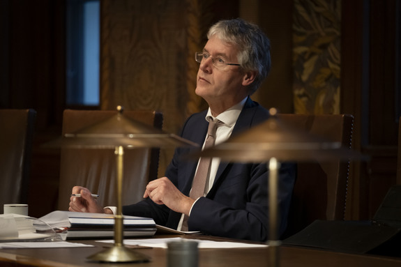 Minister Slob tijdens het debat op 19 februari 2019