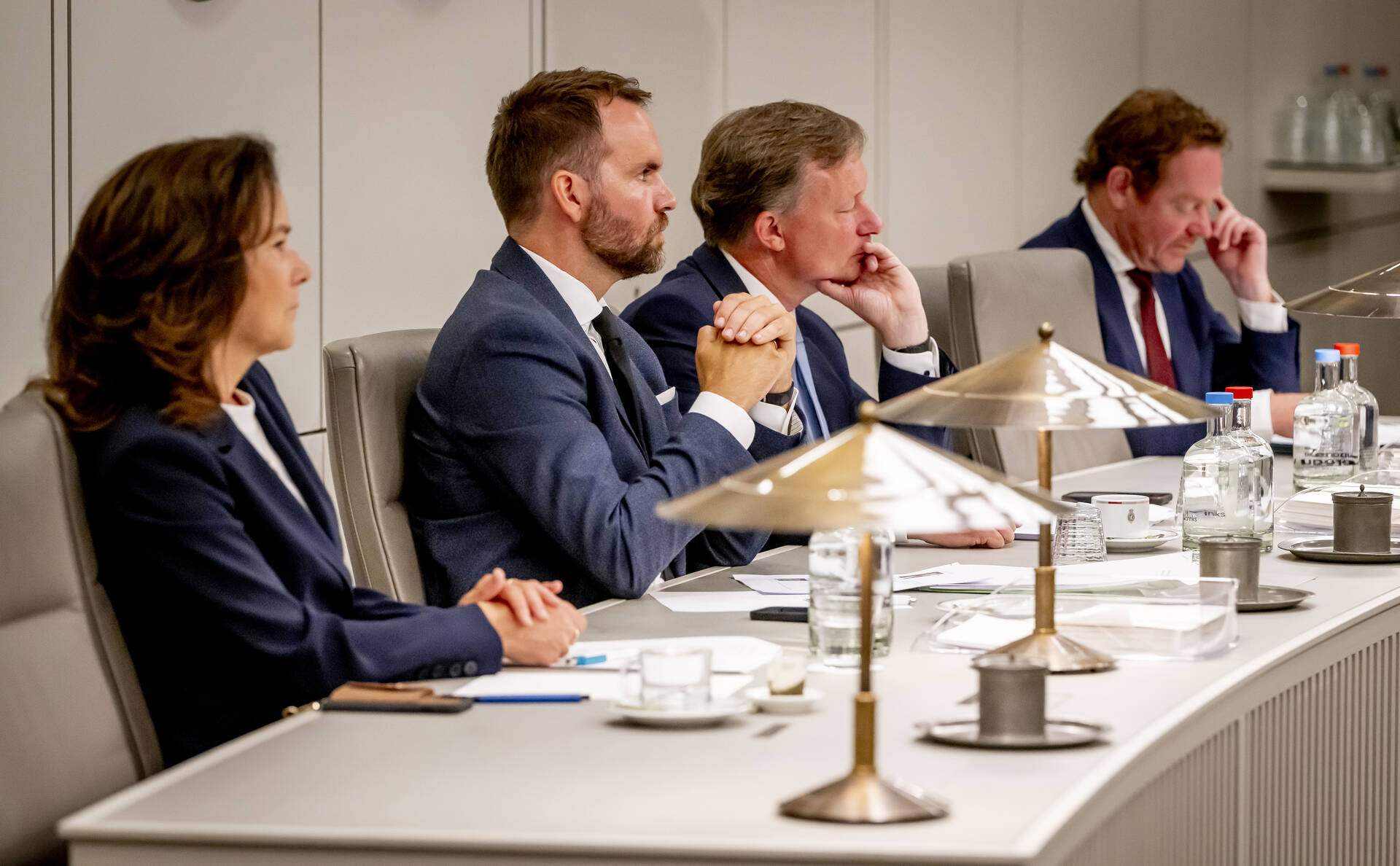 Van links naar rechts: Tweede Kamerleden Van Eijk, Boswijk, Van Dijk en minister Van Weel tijdens het debat op 20 mei 2025