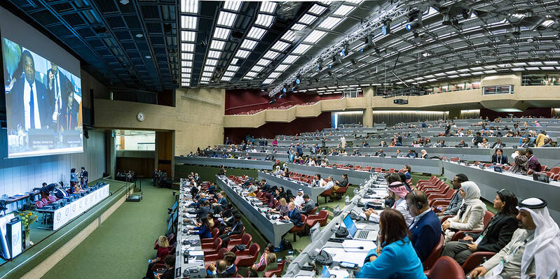 De vergaderzaal in Geneve